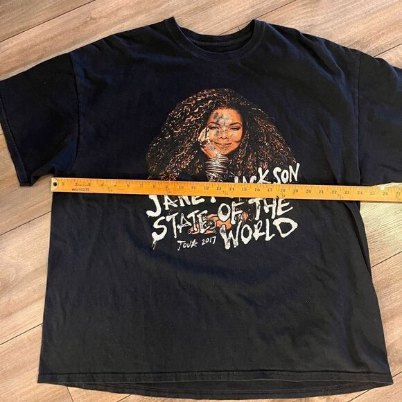 Janet-Jackson Black State-of-The-World Tour Merch 2017 Men XL Bin L-200 - Picture 3 of 5